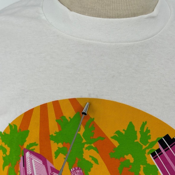 Vintage Union Single Stitch NEA RA LA 2001 USA Made T-Shirt White XXL UAW - Picture 4 of 6